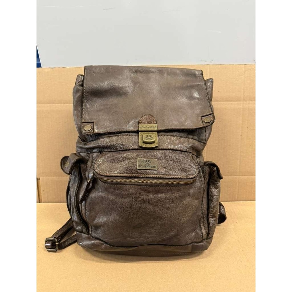 Vintage Kumpanero Luka Leather Travel Laptop Backpack Brown Unisex